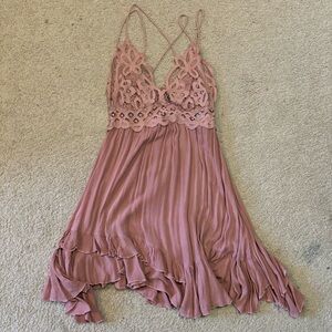 Free People Women’s Adela Slip Dress size Large in Rose